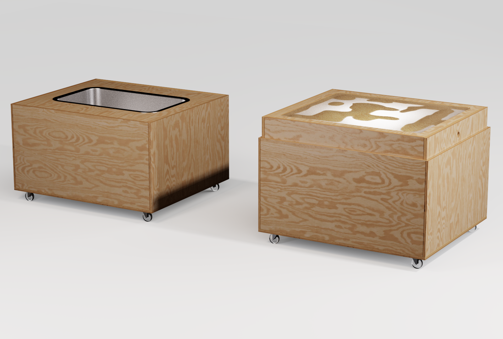 Caixa de Areia, Luz e Pia