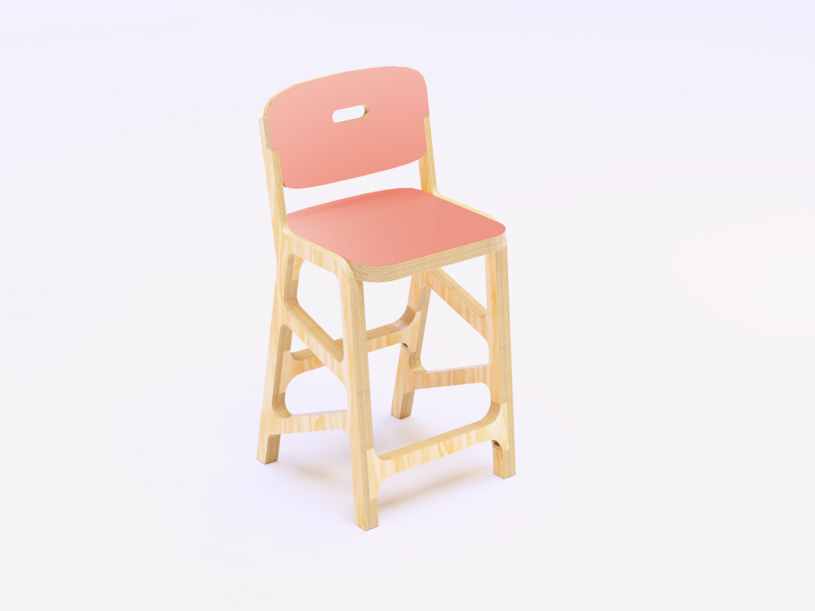 Banqueta Lab com encosto